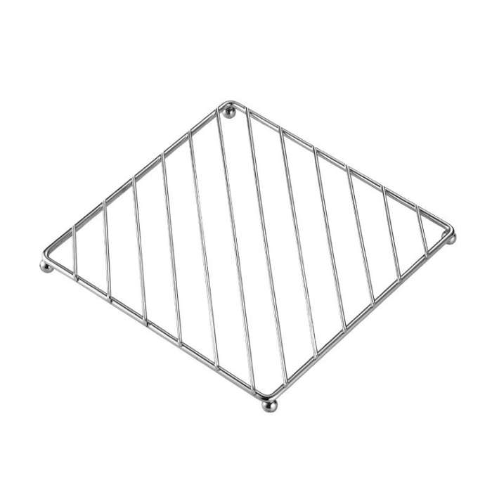 Square Stainless Steel Electroplating Kitchen Thickened Pot Rack Household Heat Insulating Mat An...