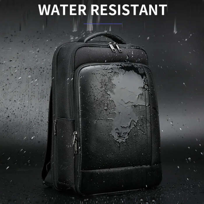 Bopai 61-51011 Large-Capacity Waterproof Business Laptop Backpack With USB+Type-C Port(Black)
