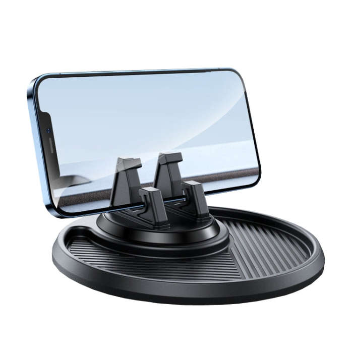 Car Dashboard Navigation Phone Holder Multifunctional Non-Slip Storage Bracket(Black)
