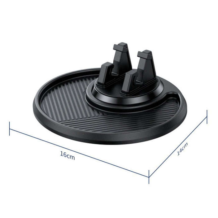 Car Dashboard Navigation Phone Holder Multifunctional Non-Slip Storage Bracket(Black)