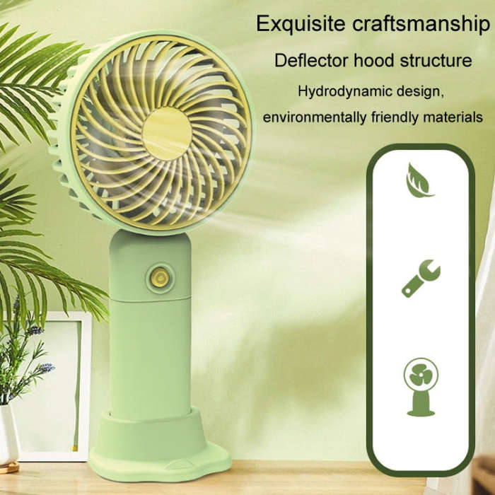 Desktop USB Charging Small Fan Portable Cell Phone Holder Handheld Fan(Blue)