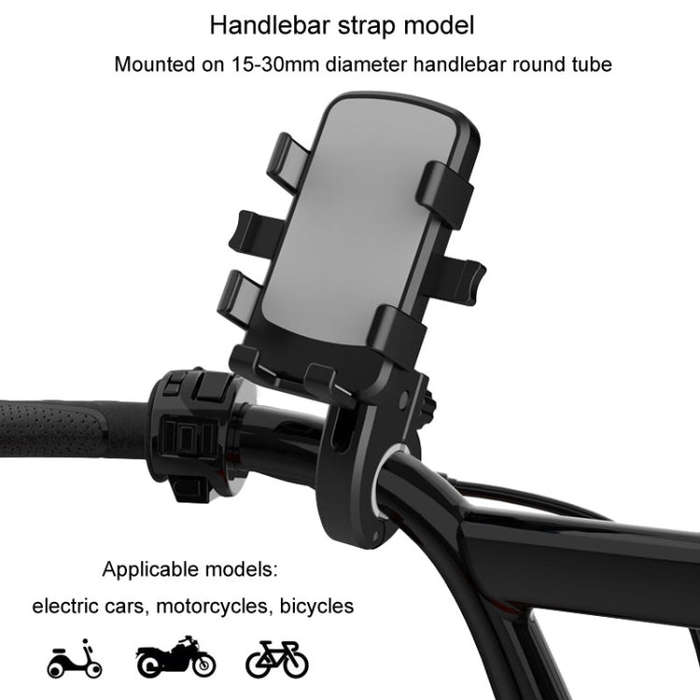 Mountain Road Bike Phone Holder Motorcycle Aluminum Alloy Riding Navigation Bracket, Model: Handl...