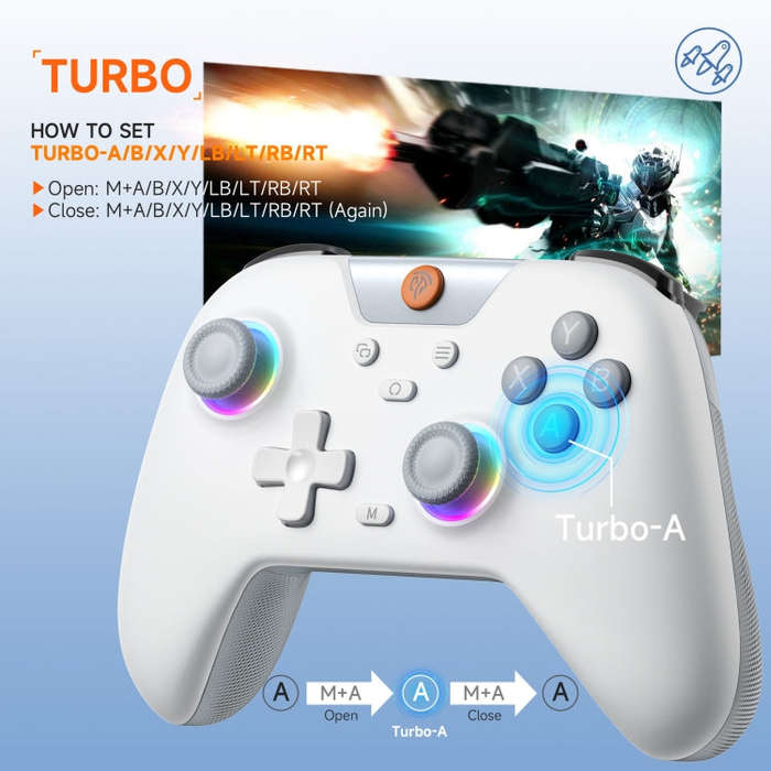 EasySMX X05 Wireless Gamepad Hall RGB Effect Controller For PC / Phone / Switch / Steam Deck(Green)