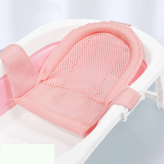 Baby Bath Tub Bathing Support Net Stand Newborn Non-Slip Suspended Shower Mat, Style: T-type Pink