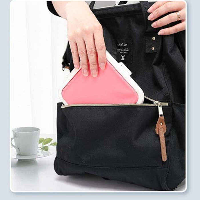 Sandwich Bread Fresh-keeping Storage Box Silicone Portable Take-out Lunch Box(Pink)