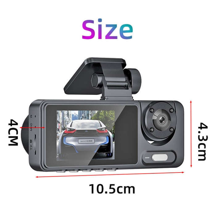 High-Definition Night Vision Driving Recorder, Model: Dual Recording No WIFI