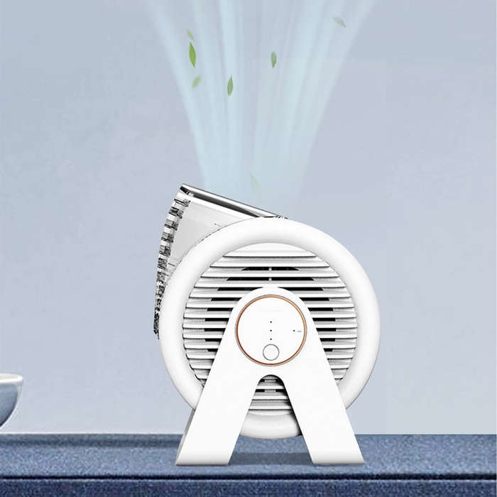 F7 Snail-shaped Desktop Mini Portable Bladeless Air Circulation Fan(Blue)