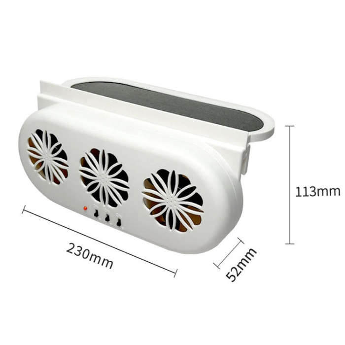 USB Plug-In Car Window Exhaust Fan Car Air Circulation Cooling Ventilation Fan, Color: Solar Black