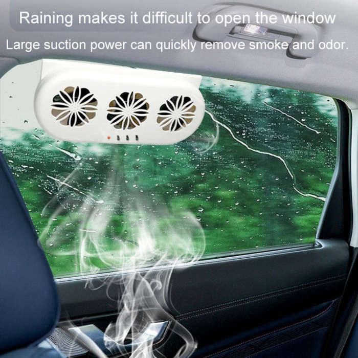 USB Plug-In Car Window Exhaust Fan Car Air Circulation Cooling Ventilation Fan, Color: Solar Black