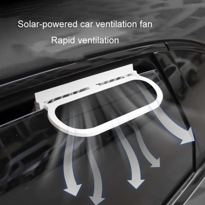 USB Plug-In Car Window Exhaust Fan Car Air Circulation Cooling Ventilation Fan, Color: Solar White