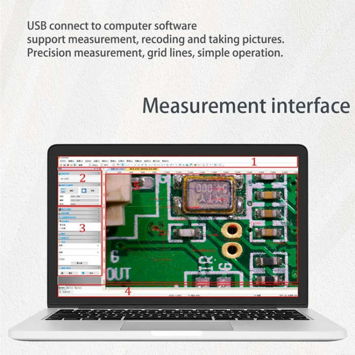 Measuring Electron Microscope Industrial Camera, Specifications: 4K Dual Interface With Measurement