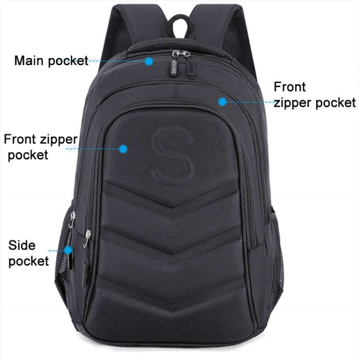 Hard Shell Business Backpack Student Schoolbag 15.6 Inch Laptop Bag(M)