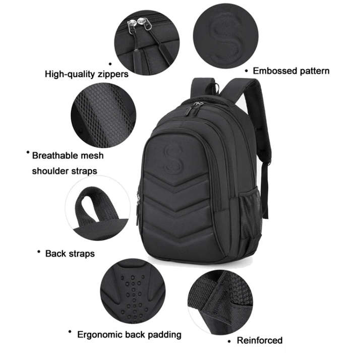 Hard Shell Business Backpack Student Schoolbag 15.6 Inch Laptop Bag(SPORT)