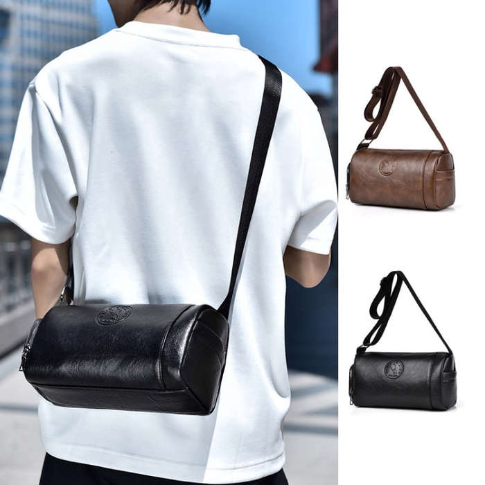 WEIXIER D519 Men Large Capacity Waterproof Crossbody Bag Casual Single Shoulder Backpack(Black)