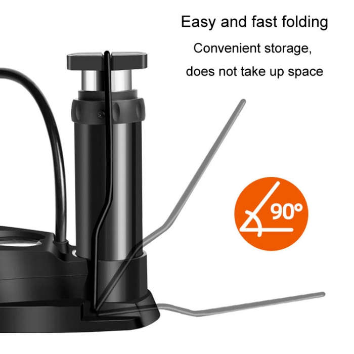 Car / Motorcycle / Bicycle Foot Inflator Pump Pointer Type Tire Pressure Detection Foot Inflator(...