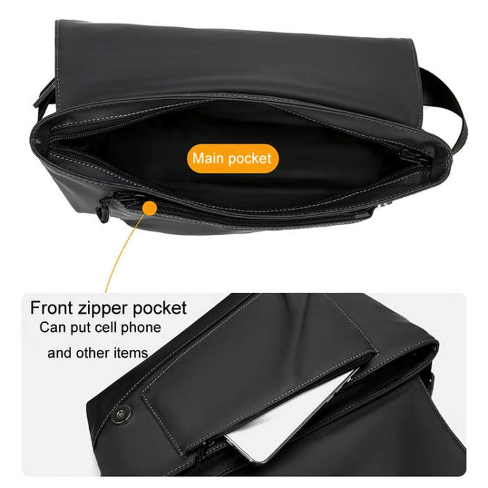 WEIXIER D517 Men Large Capacity Crossbody Bag Waterproof Single Shoulder Backpack(Gray)