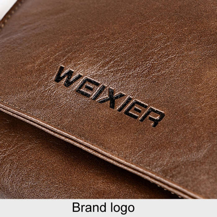 WEIXIER D515 Men Crossbody Single Shoulder Bag Large Capacity Waterproof Messenger Backpack(Black)