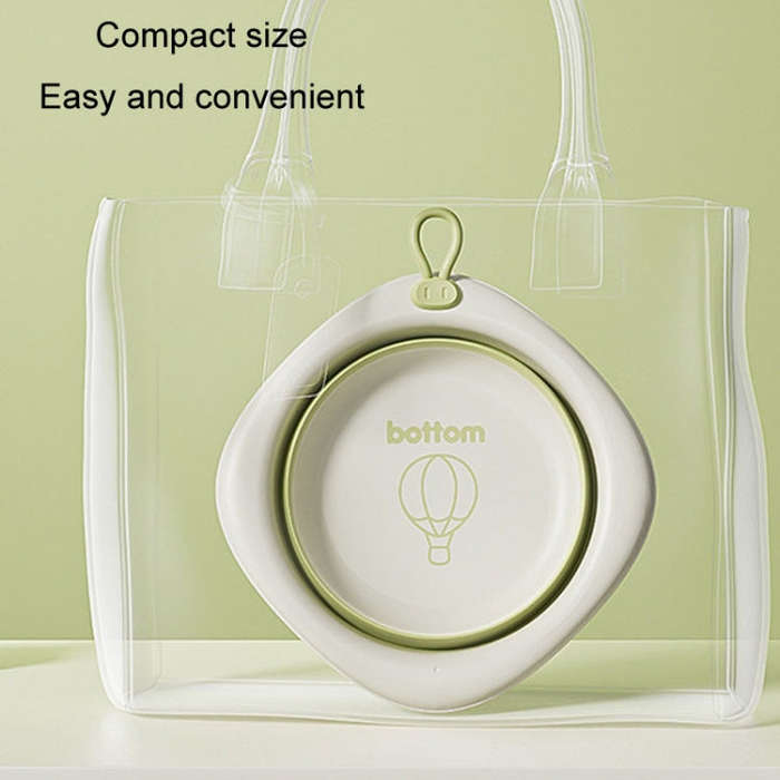 Children Folding Washbasin Newborn Baby Portable Thickened Plastic Wash Basin(Purple)