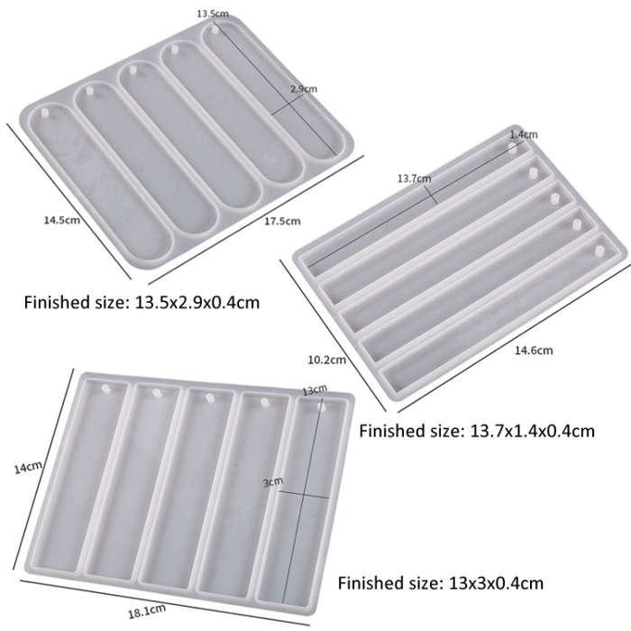 Full-page Bookmark Pendant Silicone Mold DIY Epoxy Resin Mold, Spec: Rectangular Large