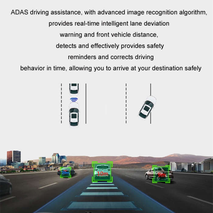 Android ADAS HD Night Vision 1080P USB Driving Recorder, Model: Dual Lens(16G Memory Card)