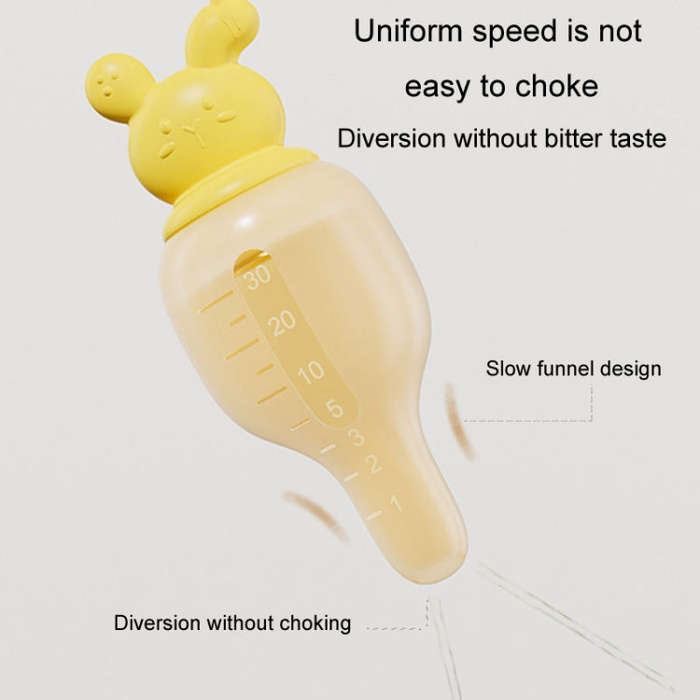 Baby Pacifier Medicine Feeder Pressing Infant Feeding Dropper Silicone Water Feeder(Pink)
