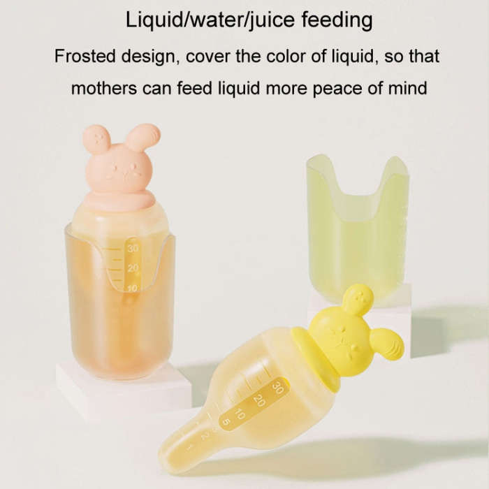 Baby Pacifier Medicine Feeder Pressing Infant Feeding Dropper Silicone Water Feeder(Pink)