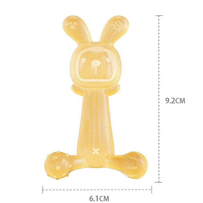 Bunny Baby Teether BPA Free Food-Grade Silicone Teether Infant Teething Stick Anti-Eating Hand, C...