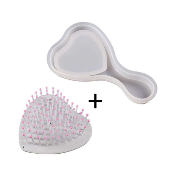 Air Cushion Comb Set Silicone Mold DIY Epoxy Resin Craft Making Mold, Spec: Heart Shape 006