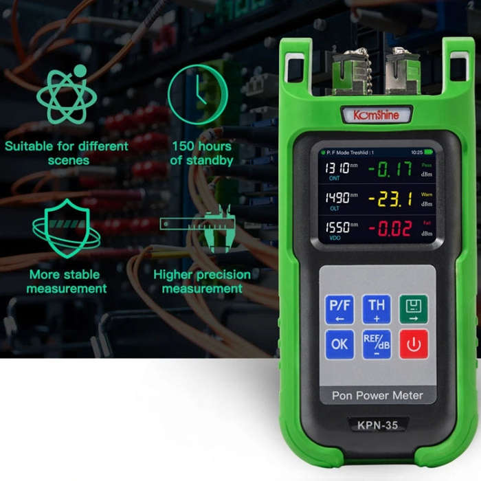 Komshine KPN-35 High Precision PON Optical Power Meter 1310/1490/1550nm Fiber Tester(SC/APC Inter...
