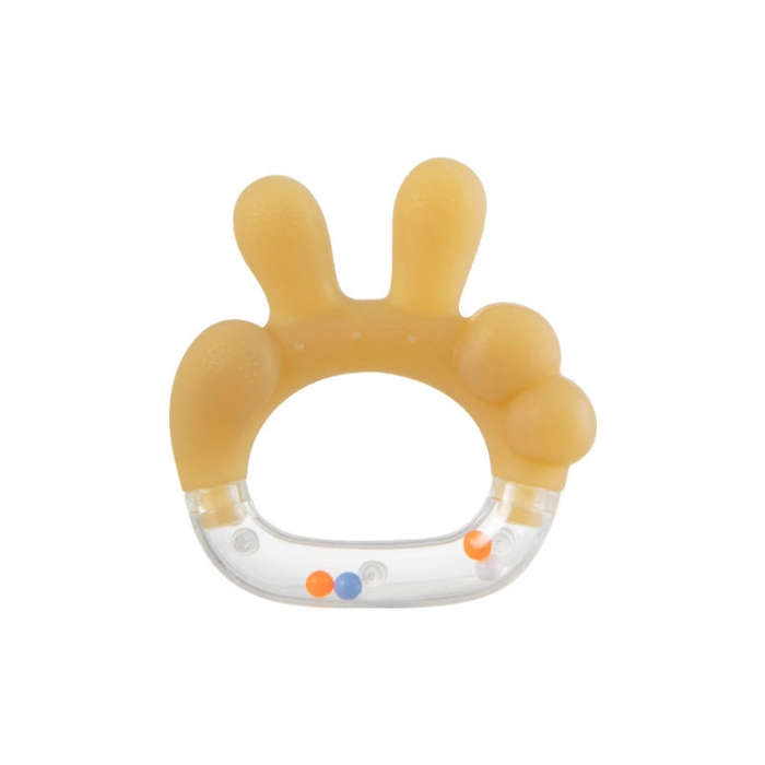 Rattle Baby Teether Soothing Pacifier Teething Stick Newborn Anti-Eating Hand Silicone Toy, Style...