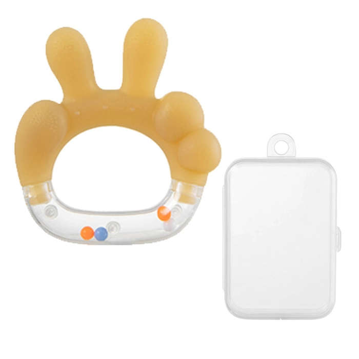 Rattle Baby Teether Soothing Pacifier Teething Stick Newborn Anti-Eating Hand Silicone Toy, Style...