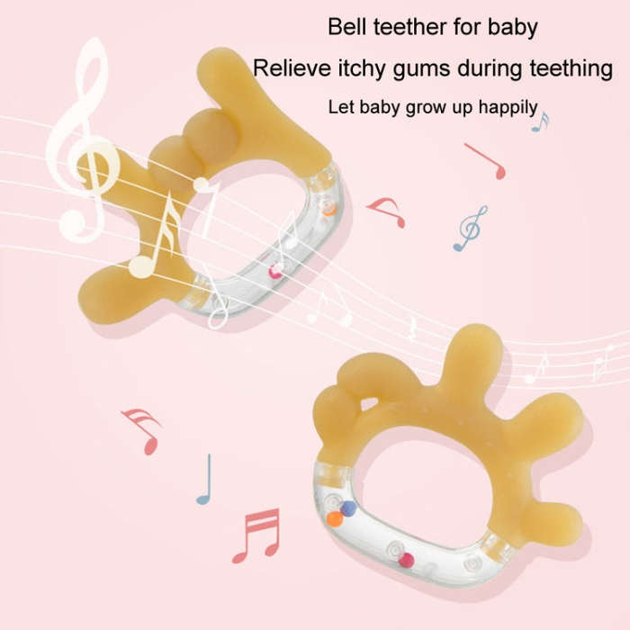 Rattle Baby Teether Soothing Pacifier Teething Stick Newborn Anti-Eating Hand Silicone Toy, Style...