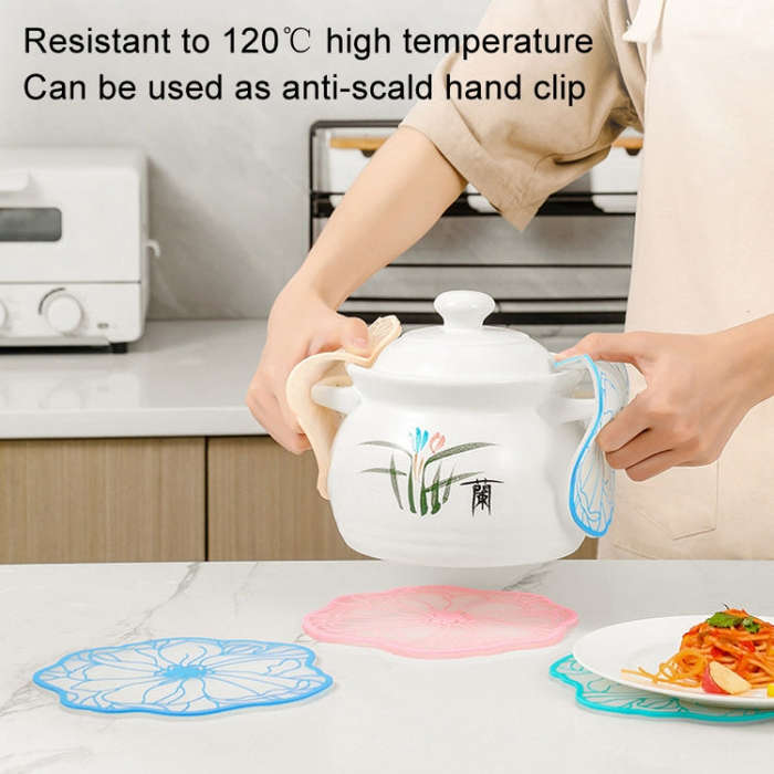 19cm Simple Heat Insulation Anti-Scald Table Mat Anti-Slip Oil Resistant Easy Clean Bowl Coaster(...