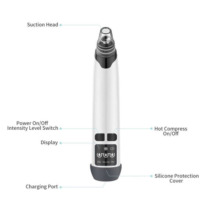 KS-X007 Electric Heating Hot Compress Pore Cleaner Home Facial Blackhead Acne Remover(Green)