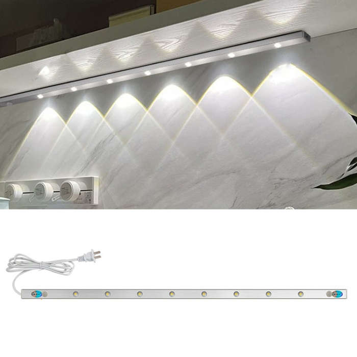 220V CN Plug Motion Sensor Wardrobe Cabinet Lamp LED Light Bar, Spec: White 80cm
