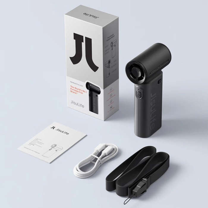 JisuLife Life9 High Speed Handheld Small Fan Mini Portable USB Rechargeable Desktop Cooling Elect...