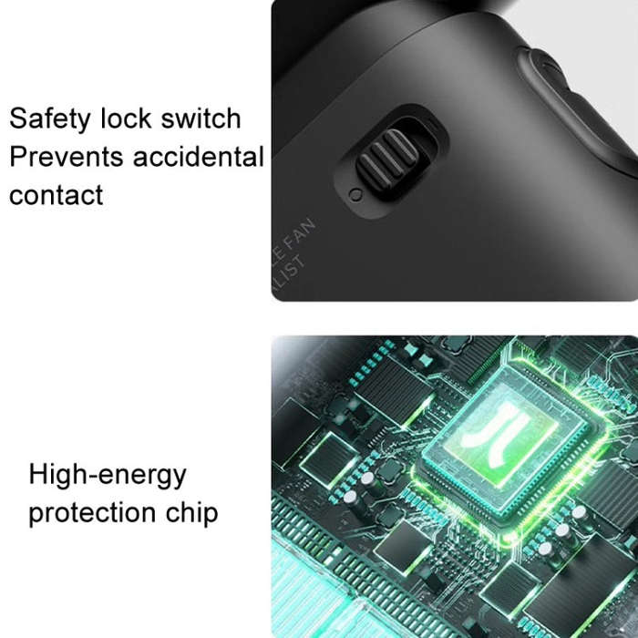 JisuLife Life9 High Speed Handheld Small Fan Mini Portable USB Rechargeable Desktop Cooling Elect...