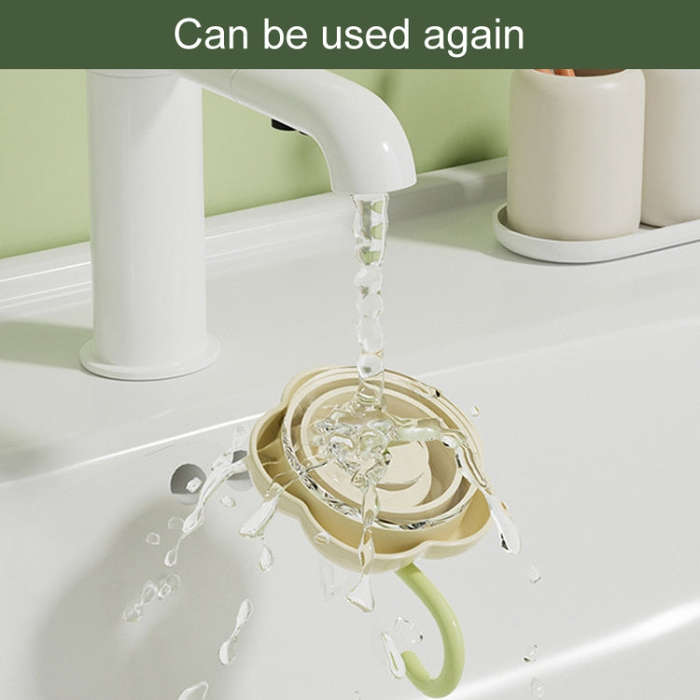 Household Suction Cup Flower Hook Bathroom Vacuum Sticky Hooks Without Punch Hole(Green)