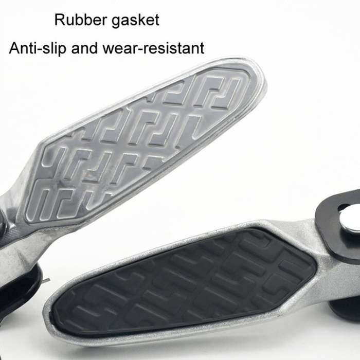 Electric Motorcycle Folding Foot Pegs Modification Pedal Pad Footrests, Style: All Aluminum