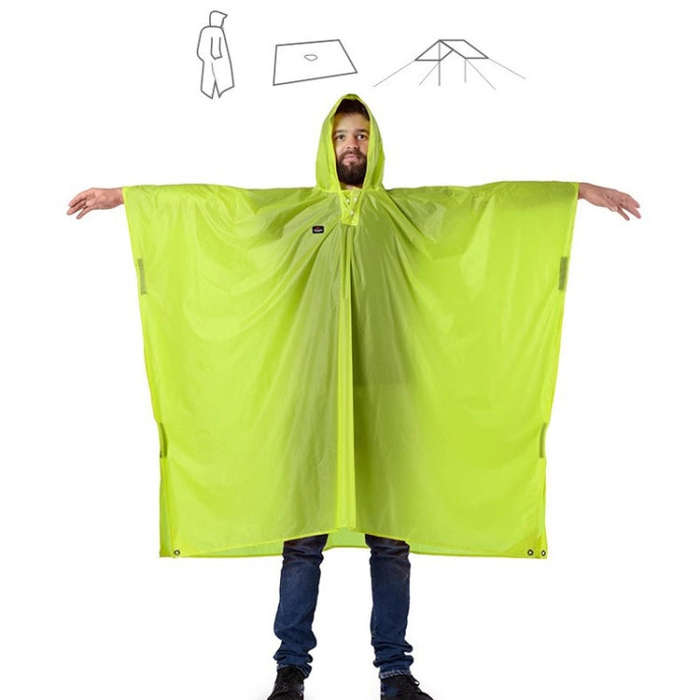 Naturehike 210T Plaid Outdoor Rain Poncho 3 In 1 Canopy Riding Travel Portable Backpacking Rainco...