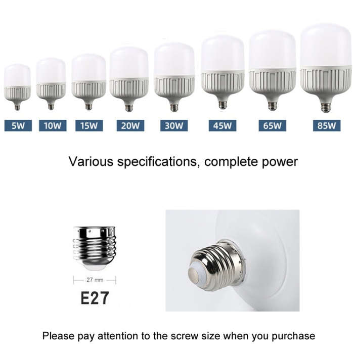 5W LED Light Bulb E27 Screw Energy Saving Lamp Triple Defense Bulb Home Factory Lighting(Extra Br...