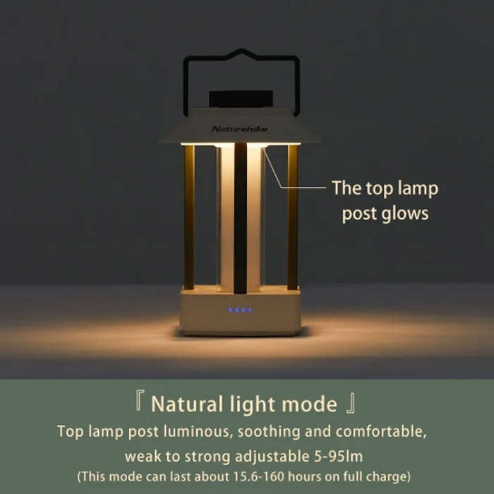 Naturehike Camping Ambient Light Outdoor Lighting Rechargeable Tent Vintage Horse Lamp(Brown)