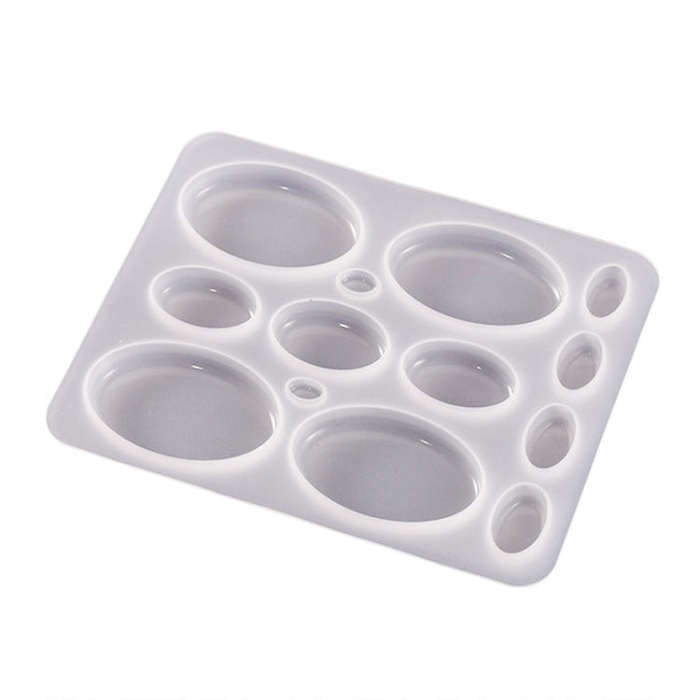 DIY Epoxy Resin Three-Dimensional Geometric Pendant Earring Silicone Mold, Spec: Oval