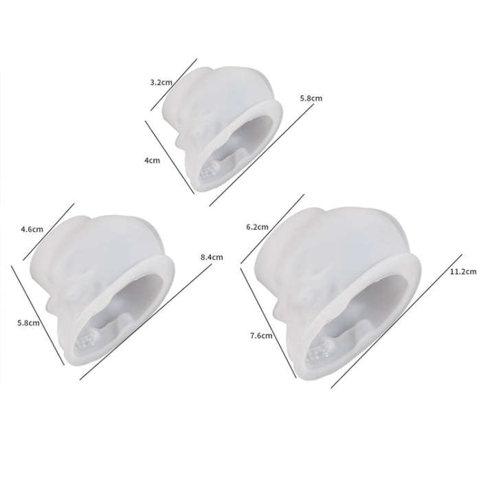 DIY Epoxy Candle Skull Keychain Pendant Silicone Mold Halloween Ornaments Mold, Spec: M