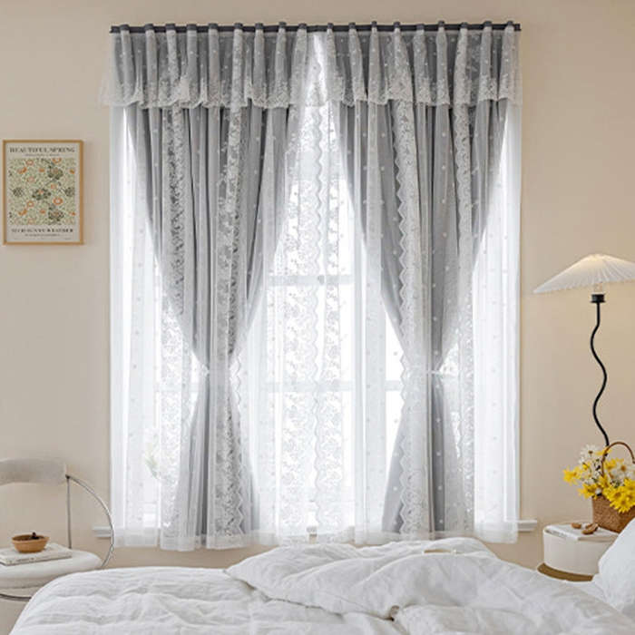 1.3 x 2m Sticky No-Punch Installation Bedroom Balcony High Blackout Self-Adhesive Curtains(Gray)
