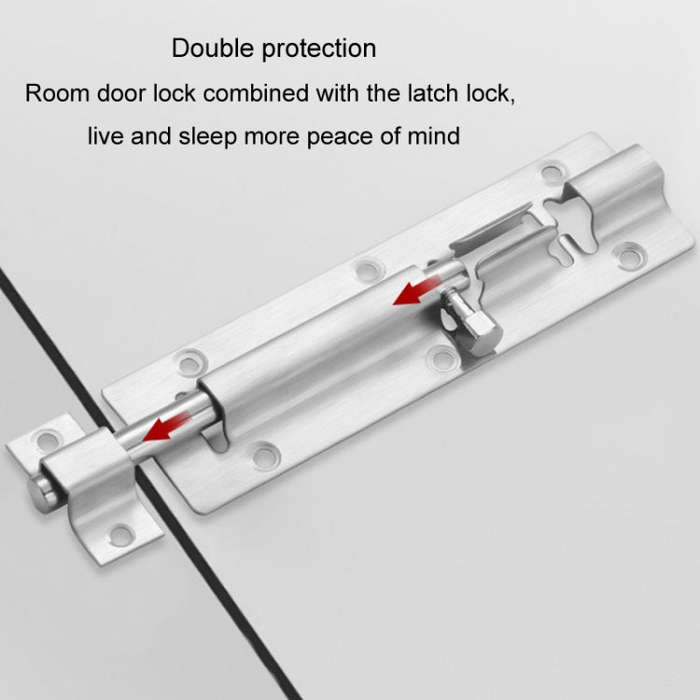 4 inch Stainless Steel Latch Door Bolt Bathroom Wooden Door And Window Anti-Theft Latch Lock