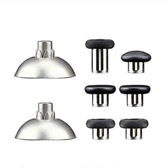 For PS4 Joystick 8pcs /Set Gamepad Metal Buttons Mushroom Head Magnetic Base Cross Keys Accessory...