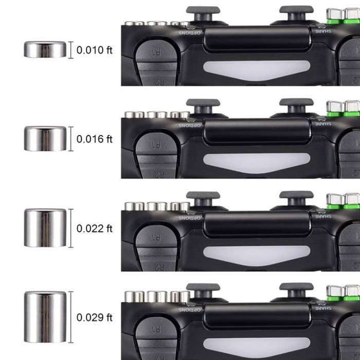 For PS5 32pcs /Set Gamepad Metal Buttons Mushroom Head Magnetic Base Cross Keys Accessory Set