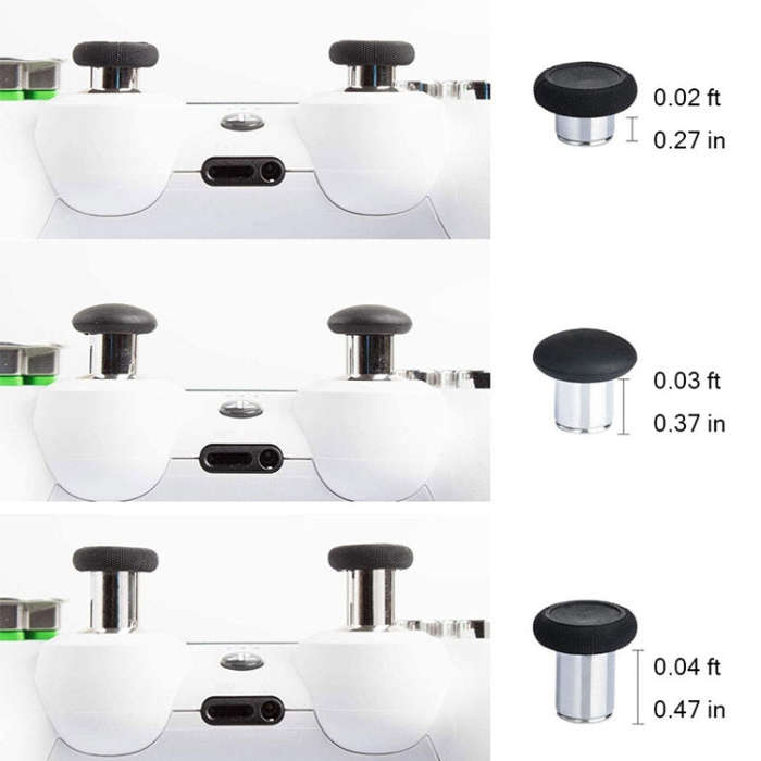 For PS5 20pcs /Set Gamepad Metal Buttons Mushroom Head Magnetic Base Cross Keys Accessory Set