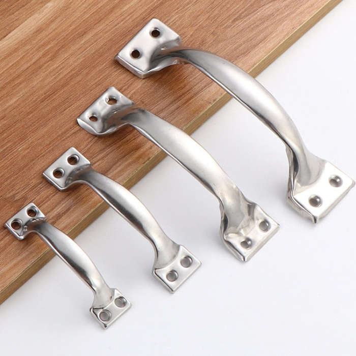 10pcs 6 inch Bow-Shaped Stainless Steel Door Handle Simple Window And Cabinet Drawer Handle